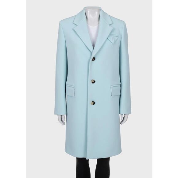 NWT Bottega Veneta Light Blue Wool Blend Coat - Size 36/XXS - Picture 1 of 4